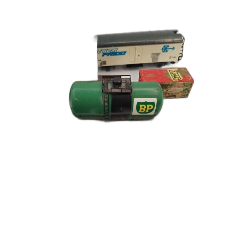 Lot Wagons Marchandises HO + Rails Courbes - Atlantic Container BP Int