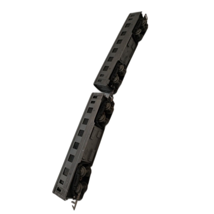 Jouef 435 - Lot 2 Wagons Voyageurs SNCF Bmyf Inox Gris 2e Classe - Éch