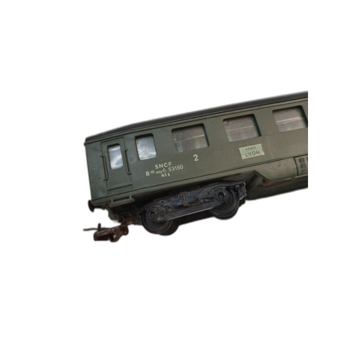 Hornby HO - Voiture Voyageurs 2e Classe SNCF B10 Myfi Verte - Modélism