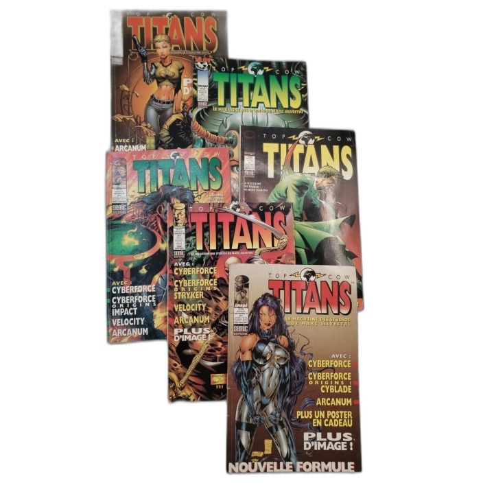 Lot 6 Comics Top Cow Titans Semic - N°216 à 221 - Cyberforce Arcanum V