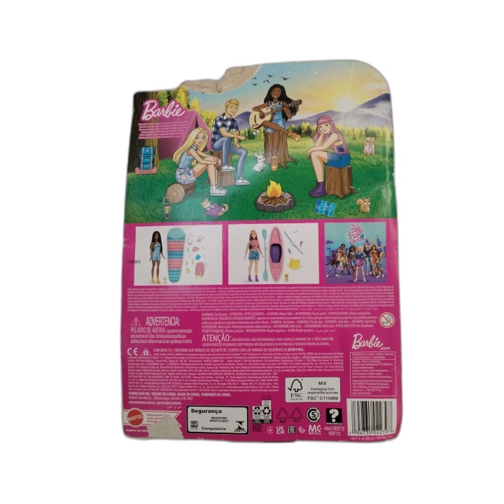 Barbie Camping Mattel - Poupée Blonde avec Chiot & Accessoires Camping