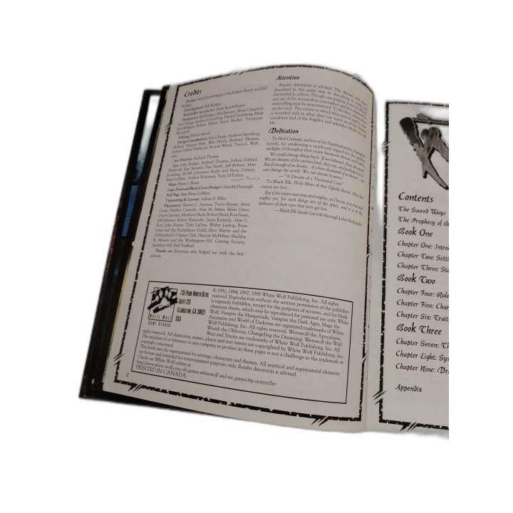 Werewolf The Apocalypse Second Edition - White Wolf - Jeu de Rôle JDR