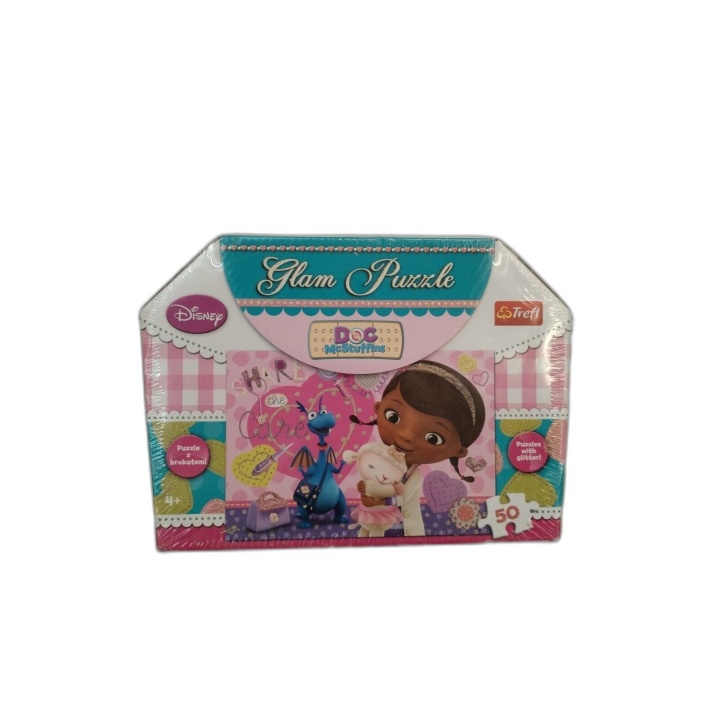 Glam Puzzle Doc McStuffins Disney - Trefl 50 pièces Paillettes - Enfan