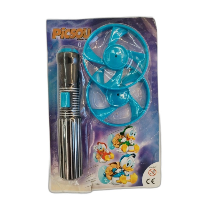 Picsou Disney - Lanceur Toupie Volante Bleu - Jouet Enfant 3 ans+ - Ne