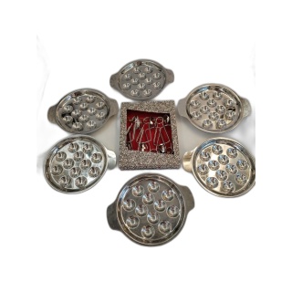 Service à Escargots Inox 6 Assiettes + Pinces - Lot Complet Occasion