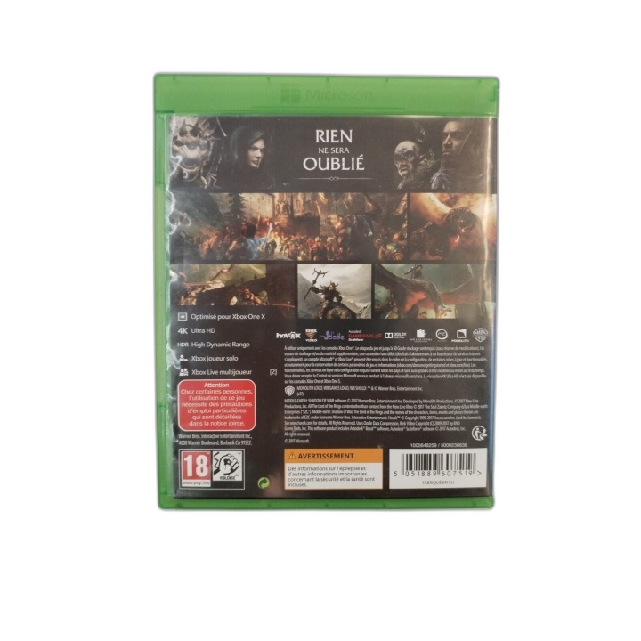 La Terre du Milieu : L'Ombre de la Guerre - Xbox One - Jeu Action RPG