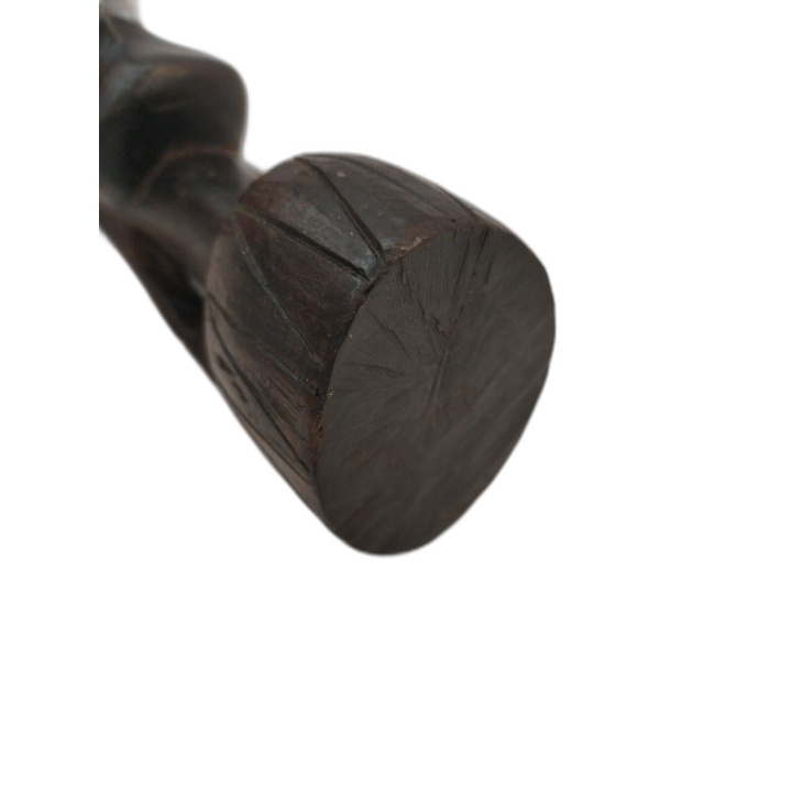 Buste Africain Sculpté Bois Sombre - Art Tribal Ethnique - Hauteur 23 