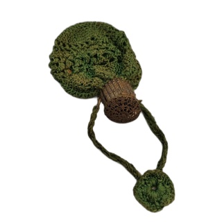 Bourse Mendiant Ancienne Crochet Vert Fermoir Filigrane Laiton - Sac S