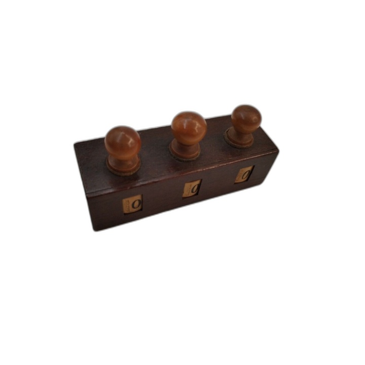 Compteur de Score Mécanique en Bois Ancien - 3 Cadrans - Jeu de Sociét