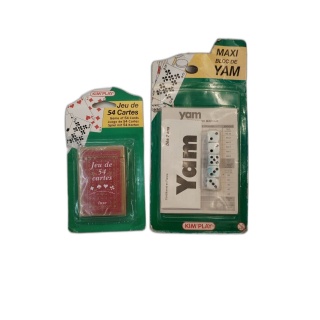 Kim'Play Lot Jeu 54 Cartes Luxe + Maxi Bloc Yam avec Dés - Neuf Bliste