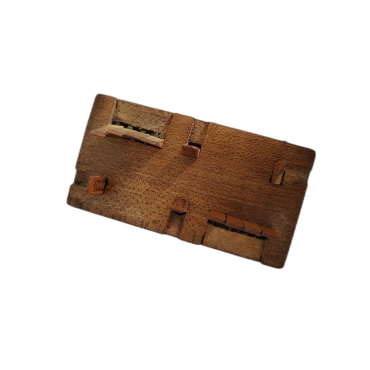 Boîte à Jetons en Bois Artisanale - Jetons Numérotés 10 à 2000 - Jeu S