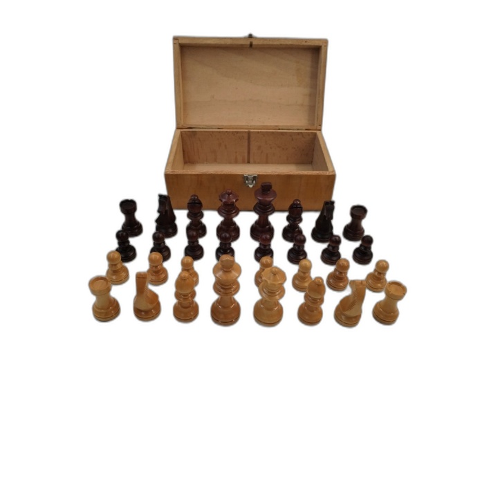 Jeu d'Échecs Staunton Bois - Pièces Sculptées Feutrées - Boîte Bois -