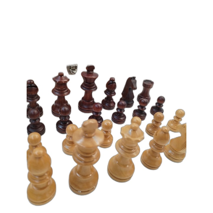 Jeu d'Échecs Staunton Bois - Pièces Sculptées Feutrées - Boîte Bois -