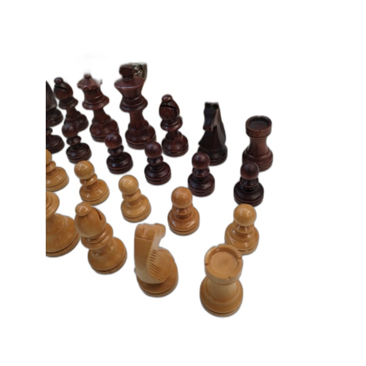 Jeu d'Échecs Staunton Bois - Pièces Sculptées Feutrées - Boîte Bois -