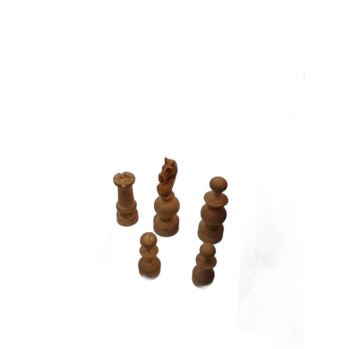 Jeu d'Échecs Ancien Style Régence - Pièces Bois Tournées Naturel & Noi