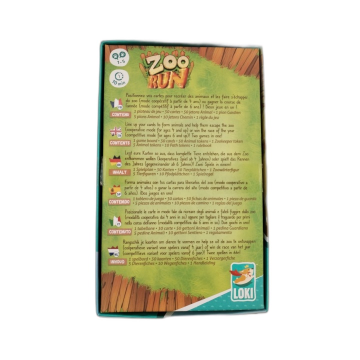 Zoo Run - Loki - Jeu de Course Animaux Enfants - 2-4 Joueurs - Dès 4 a