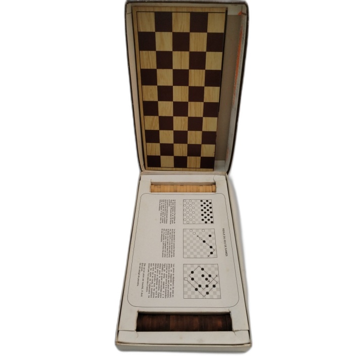 Jeu de Dames Educo Superjouet - Pions en Buis - Jeu Classique 2 Joueur
