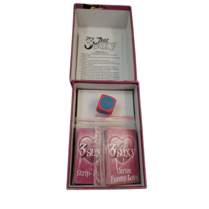 3 Jeux Sexy Coquins Adultes - Cartes, Strip Poker, Dés Amour - 30 ans+