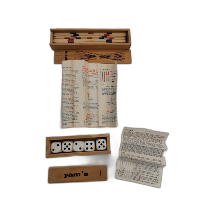 Lot 2 Jeux Bois Vintage Mikado & Yam's 421 Zanzi - Coffrets Bois Compl