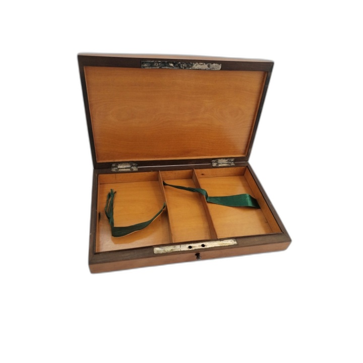 Écarté - Coffret Bois Ancien Jeu de Cartes Traditionnel Français - Col