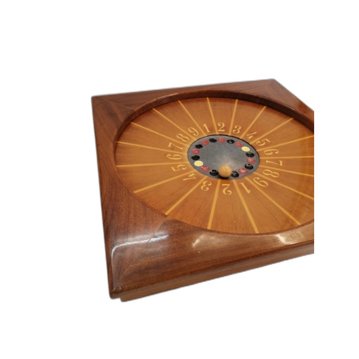Roulette en Bois Caro Paris - Jeu de Société Vintage Made in France -