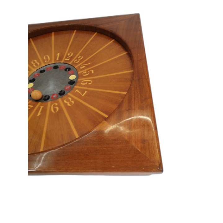 Roulette en Bois Caro Paris - Jeu de Société Vintage Made in France -
