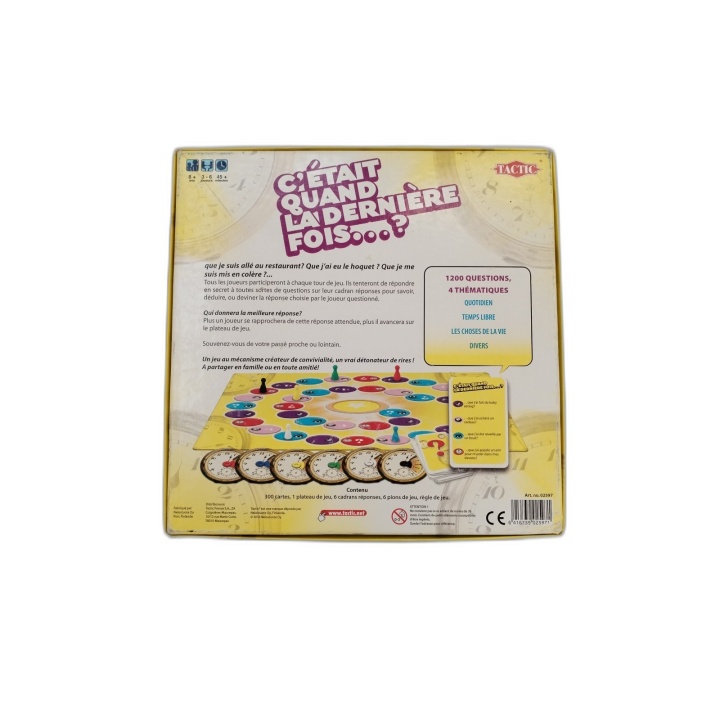 C'était Quand la Dernière Fois - Tactic - Jeu Ambiance Adultes - Occas