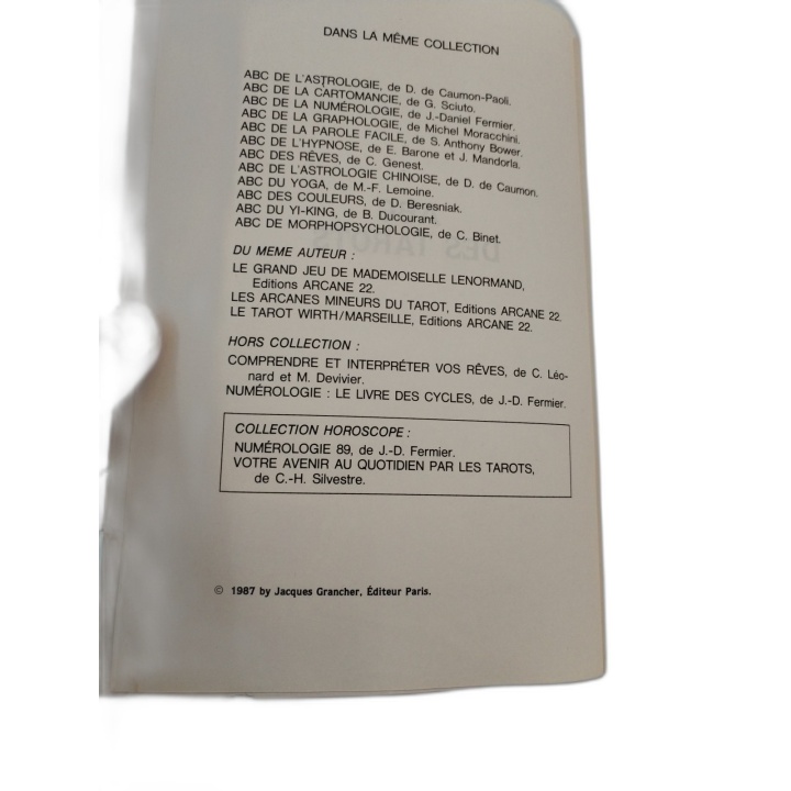 ABC des Tarots - Colette H. Silvestre - Jacques Grancher Éditeur - Gui