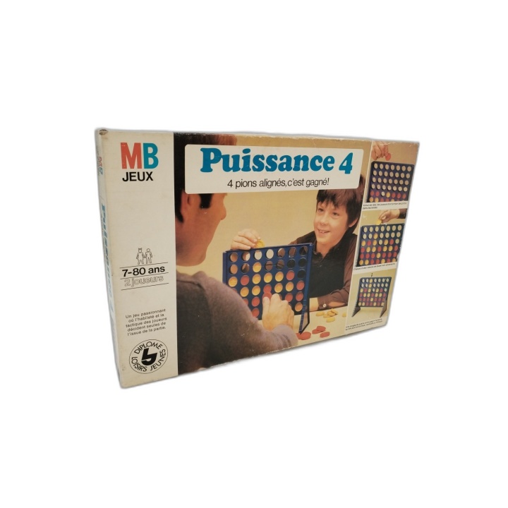 Puissance 4 - MB Jeux - Jeu Stratégie 2 Joueurs - Dès 7 ans - Vintage