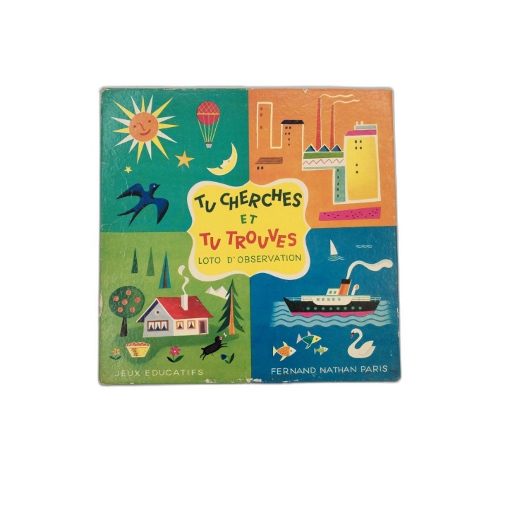 Tu Cherches et Tu Trouves - Fernand Nathan - Loto d'Observation Vintag