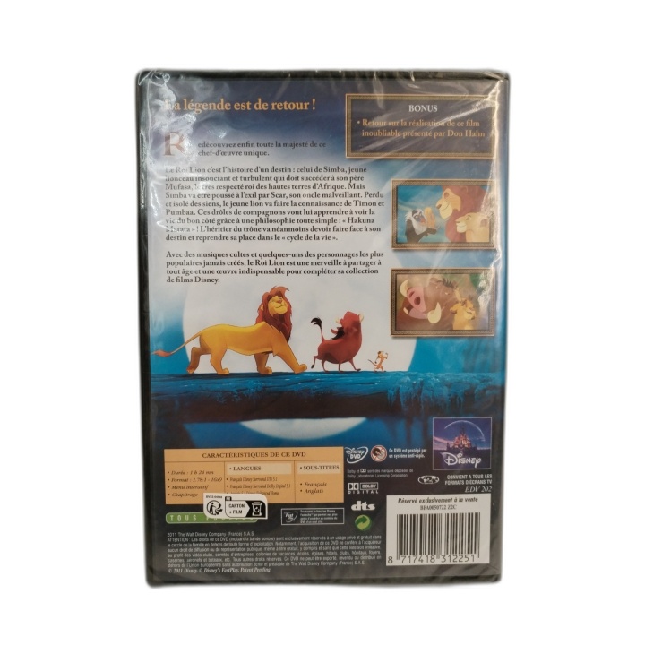 Le Roi Lion - Disney Classique N°38 - DVD Zone 2 - Walt Disney - Neuf 