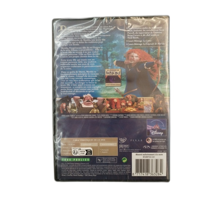Rebelle - Disney Pixar - DVD Neuf Collection Classique - Film Animatio