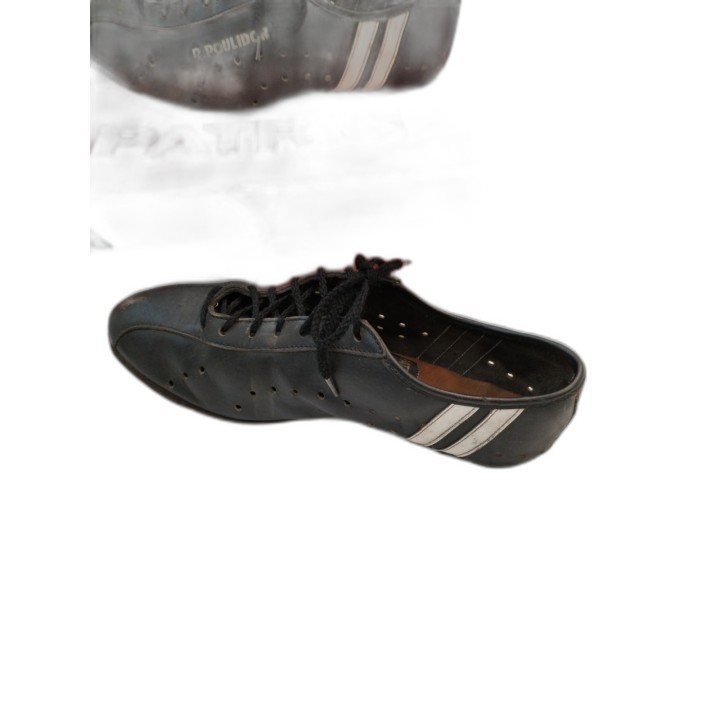 Chaussures Cyclisme Patrick R. Poulidor Vintage Noir Cuir - Taille 42 