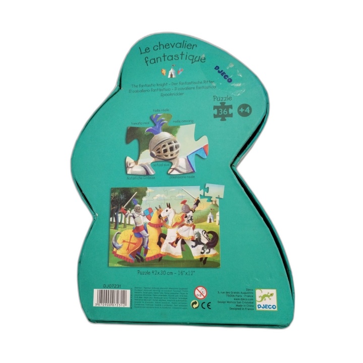 Le Chevalier - Djeco - Puzzle Silhouette 36 pièces - Enfant 4 ans+ - O