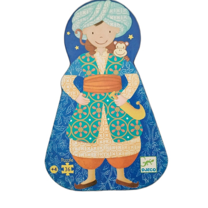 Djeco Puzzle Aladdin 36 pièces - Boîte Silhouette - Enfant 4 ans+ - Oc