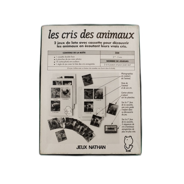 Les Cris des Animaux - Jeux Nathan - Loto + Cassette - 2,5 à 5 ans - O