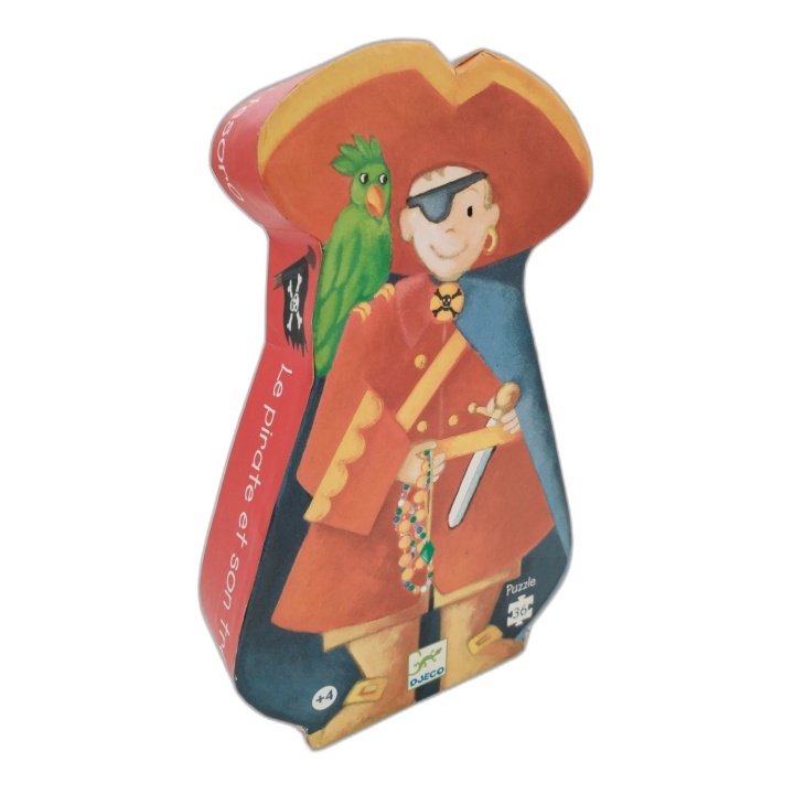 Le Pirate et son Trésor - Djeco - Puzzle Silhouette 36 pièces - Dès 4