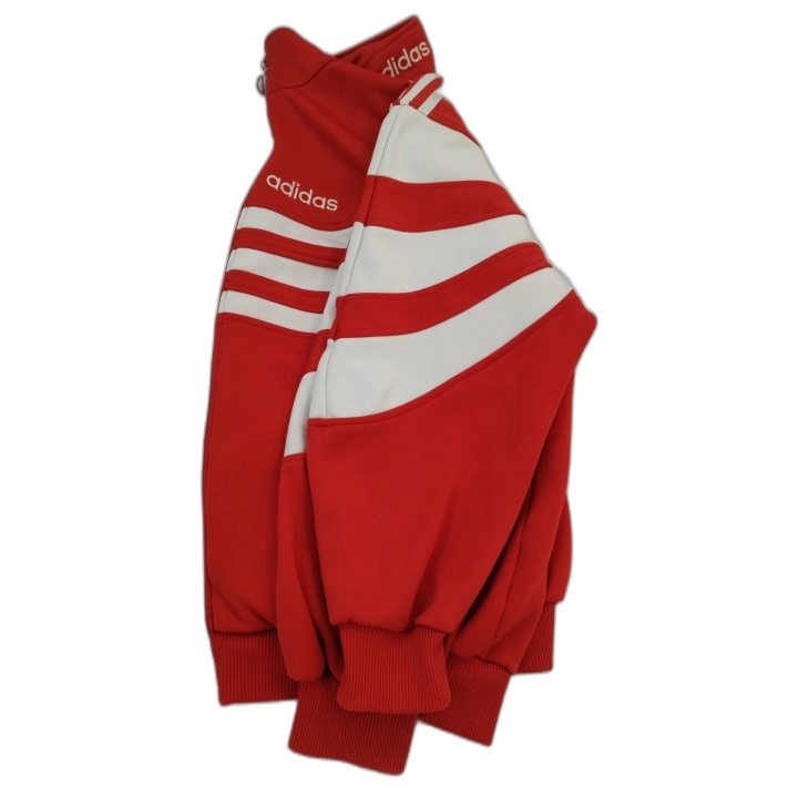 Veste Survêtement Adidas Vintage Années 90 Rouge Blanc 3 Bandes - Très