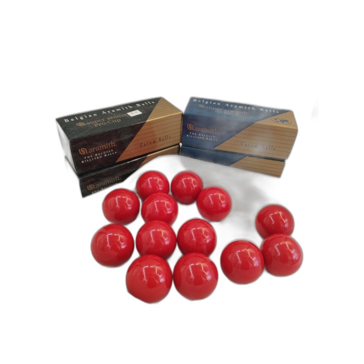 Aramith Super Pro-Cup Carom Balls - Billes Rouges Billard Carambole 61