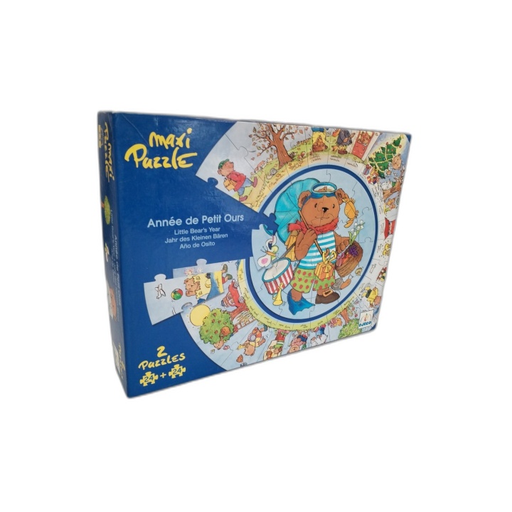 Maxi Puzzle Année de Petit Ours Djeco - 2x24 pièces - Enfant 3 ans+ -