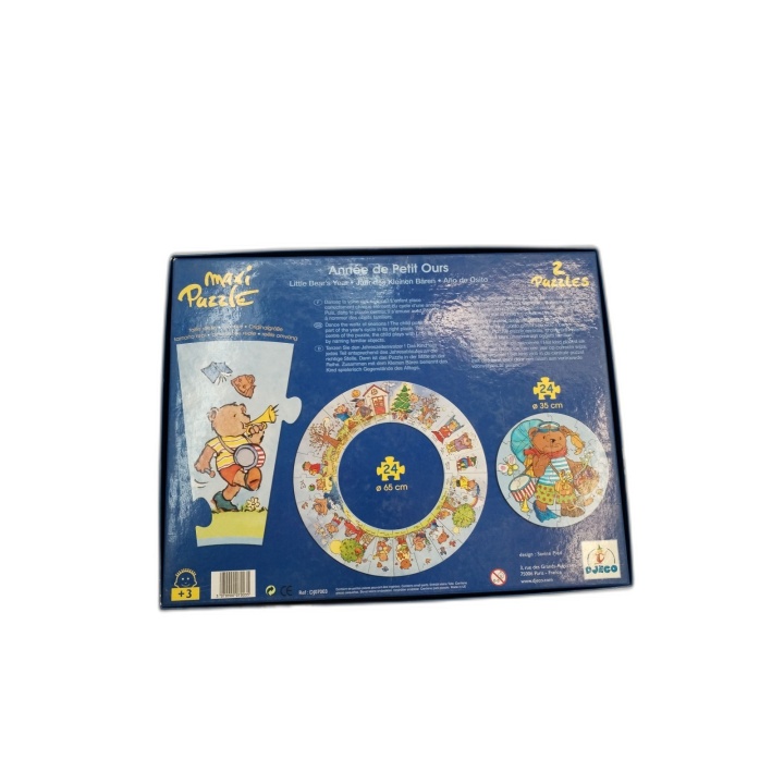 Maxi Puzzle Année de Petit Ours Djeco - 2x24 pièces - Enfant 3 ans+ -