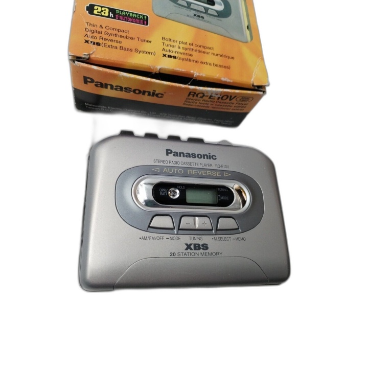 Panasonic RQ-E10V Walkman Radio Cassette Stéréo XBS Auto-Reverse - Com