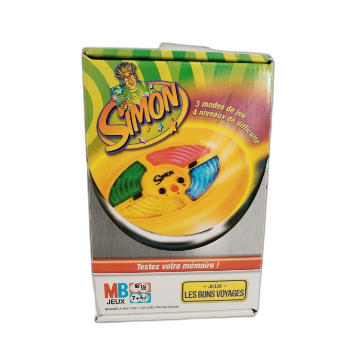 Simon MB Jeux - Jeu Électronique Mémoire Version Voyage - 1-4 Joueurs