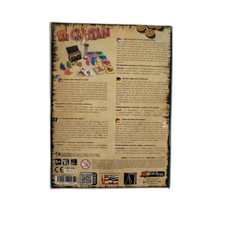 El Capitan - Gigamic - Jeu de société Pirates 2-6 Joueurs - 6 ans - Oc