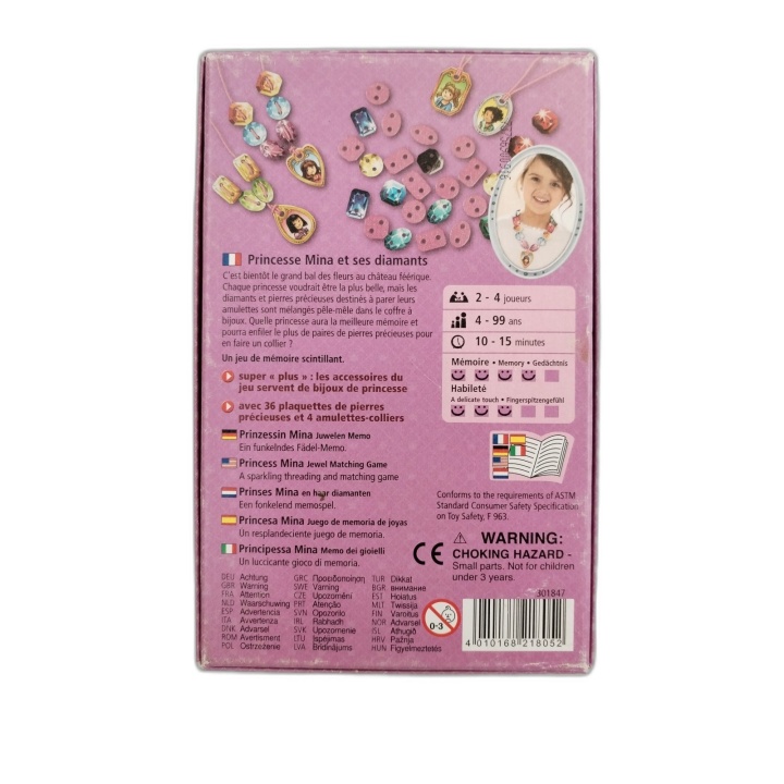 Princesse Mina et ses Diamants - HABA - Jeu de Mémoire Enfant - 4 ans+