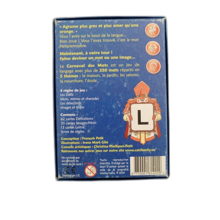 Le Carnaval des Mots - Cat's Family - Jeu de Cartes Lettres - Occasion