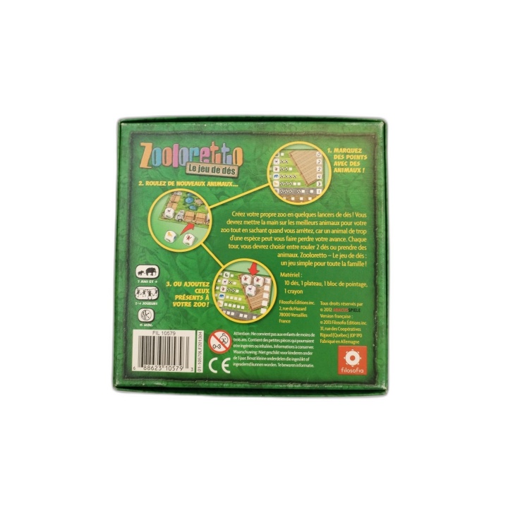 Zooloretto Le Jeu de Dés - Filosofia - Jeu Famille 2-5 Joueurs - 7 ans
