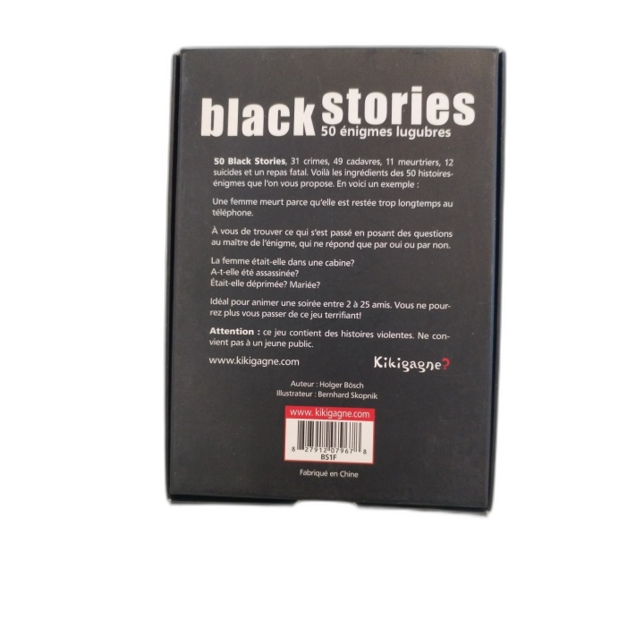 Black Stories Édition Française - Kikigagne - 50 Énigmes Lugubres - Je