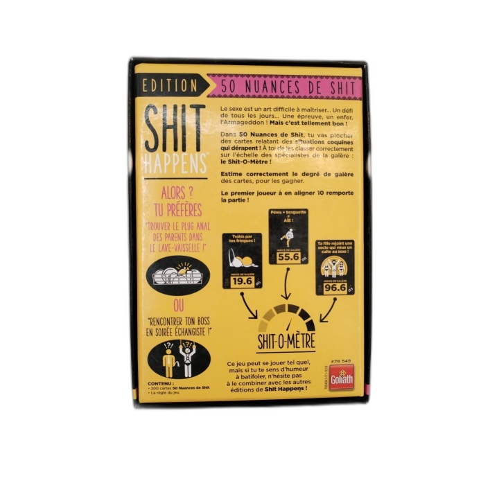 Shit Happens Édition 50 Nuances de Shit - Goliath - Jeu Adulte 2+ Joue