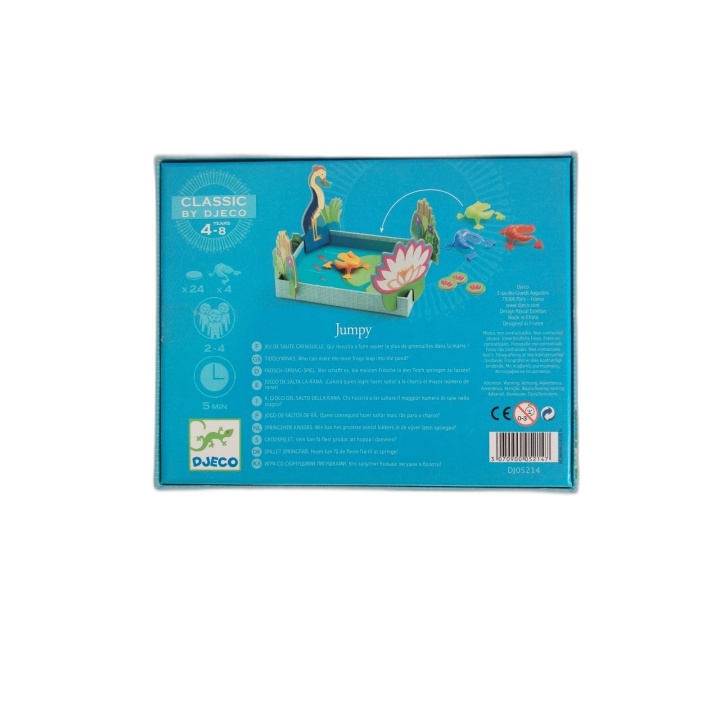 Jumpy Djeco - Jeu Saute-Grenouille Classic 2-4 Joueurs - Dès 4 ans - O